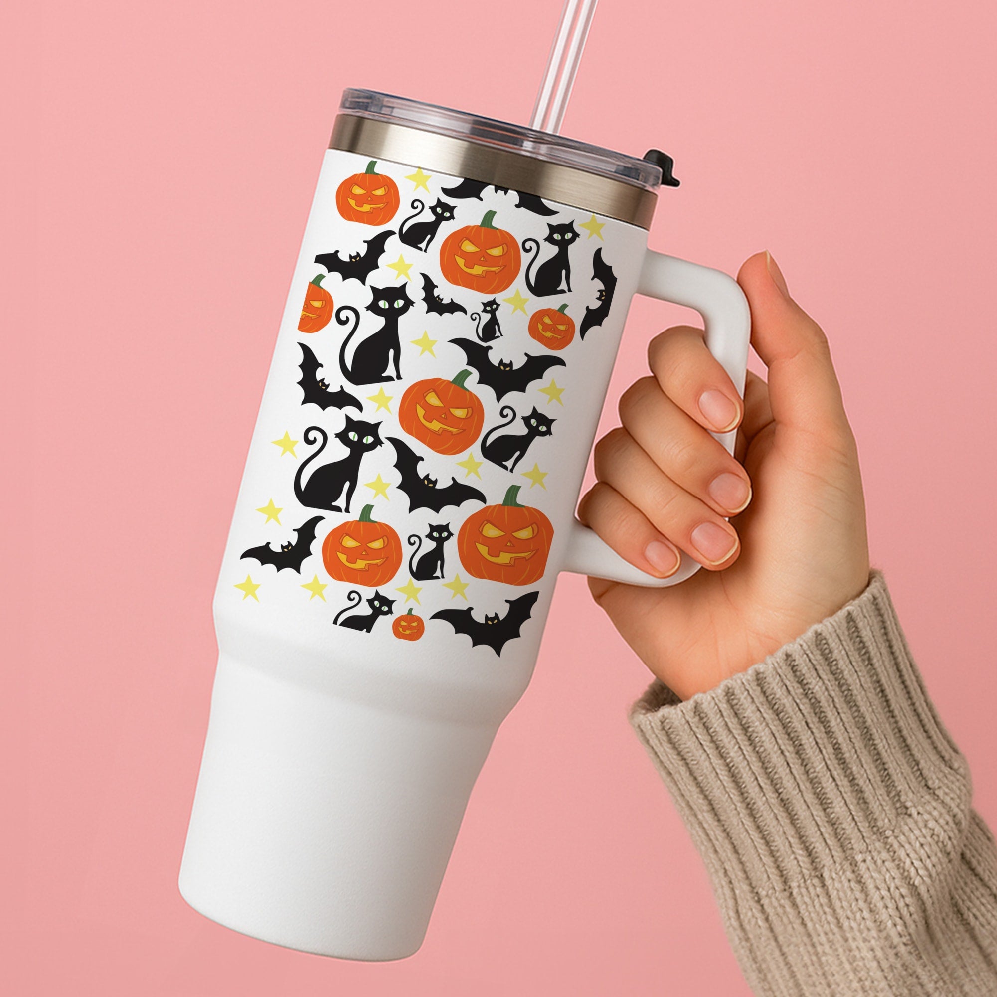 Pumpkin And Cats - Halloween Tumbler