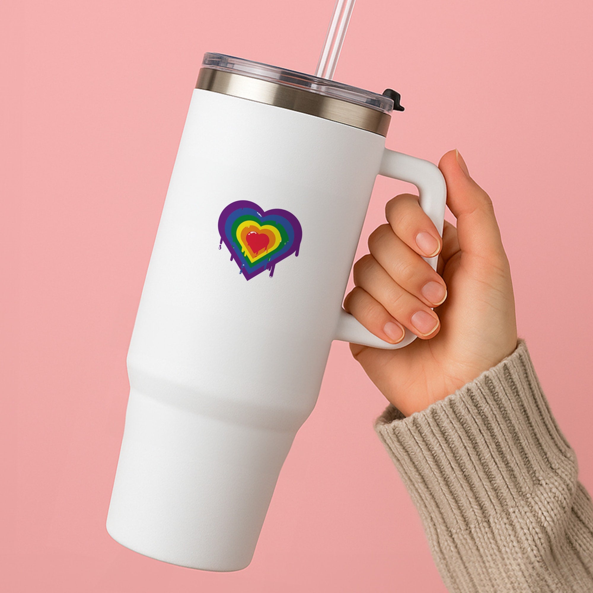 Dripped heart - Pride Tumbler