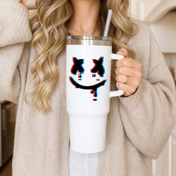 Blue Blur - White Helmet DJ Tumbler