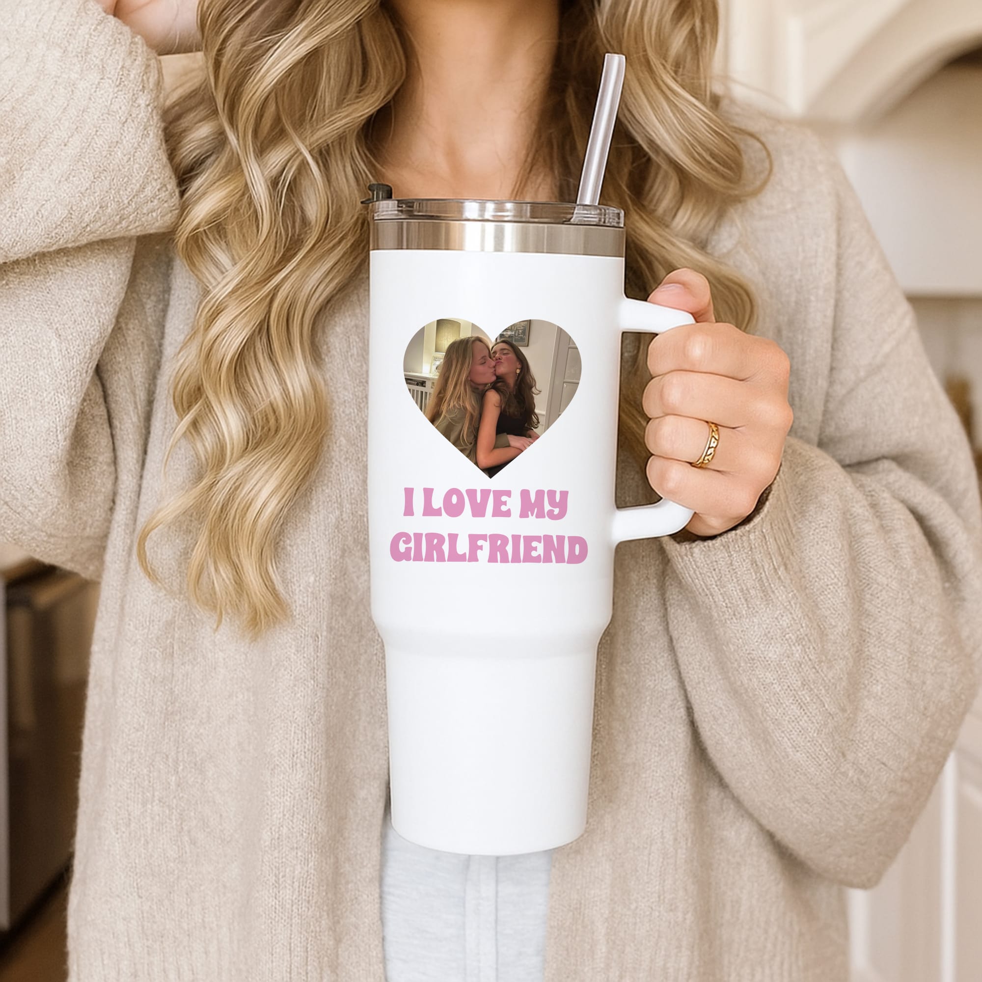 I Love My Girlfriend - Personalised Couples Tumbler