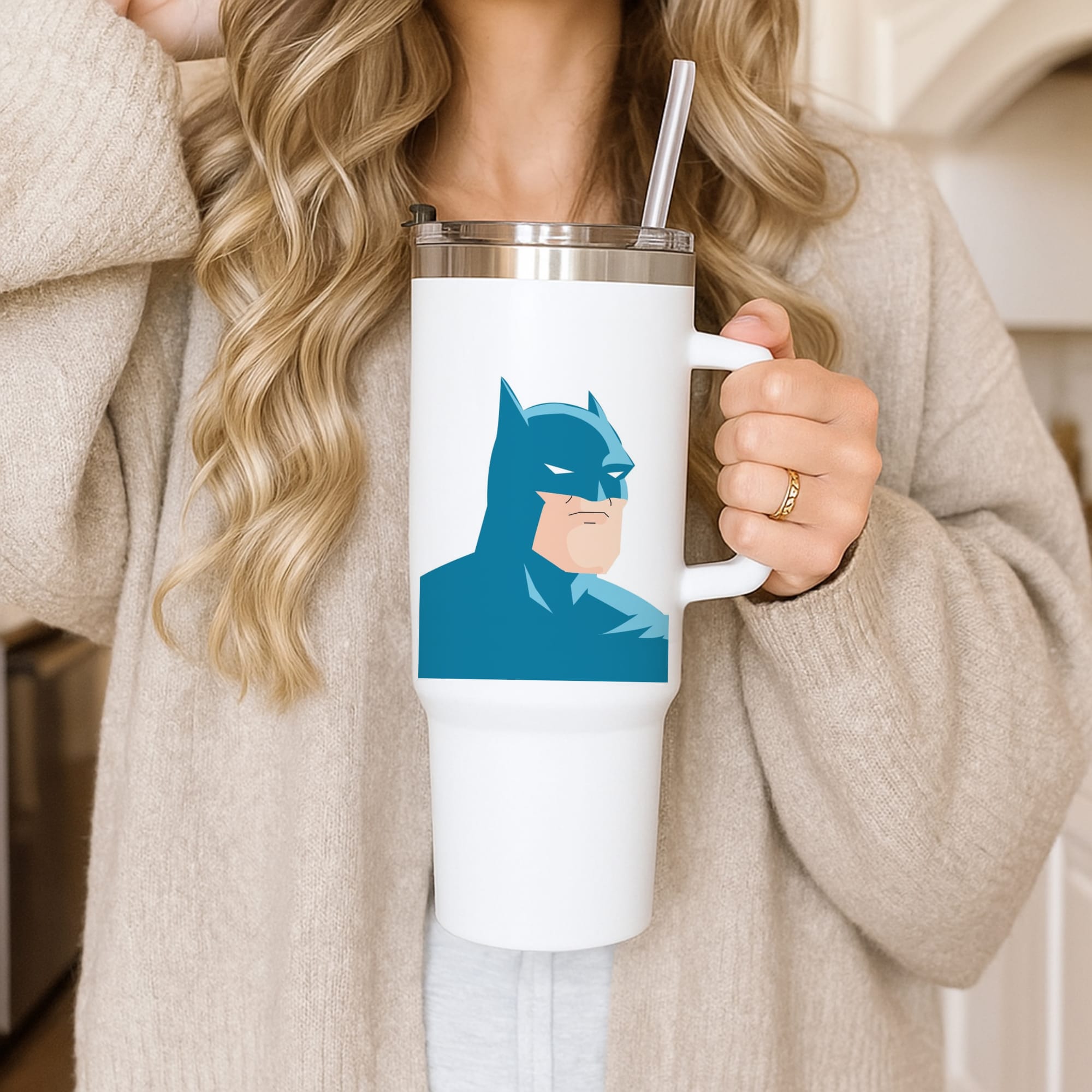 Blue Bat Superhero Tumbler