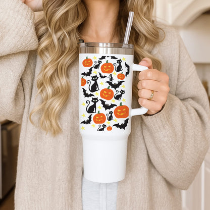 Pumpkin And Cats - Halloween Tumbler