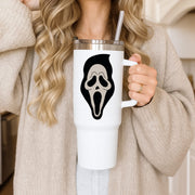 Pink Ghostface Pattern - Scream Tumbler 3