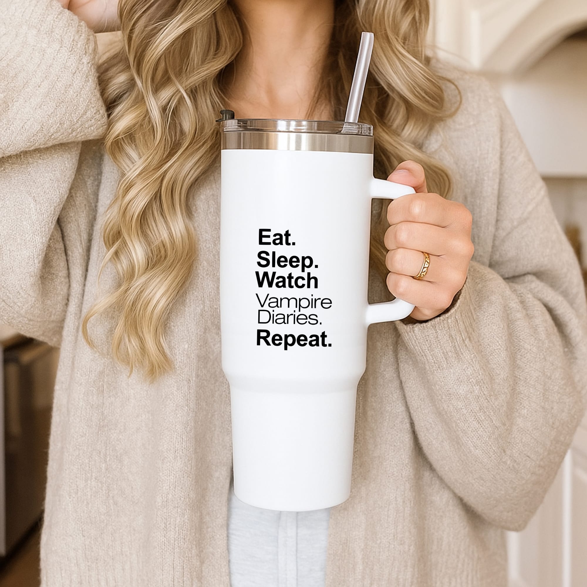 Eat Sleep Watch VPD Repeat Tumbler
