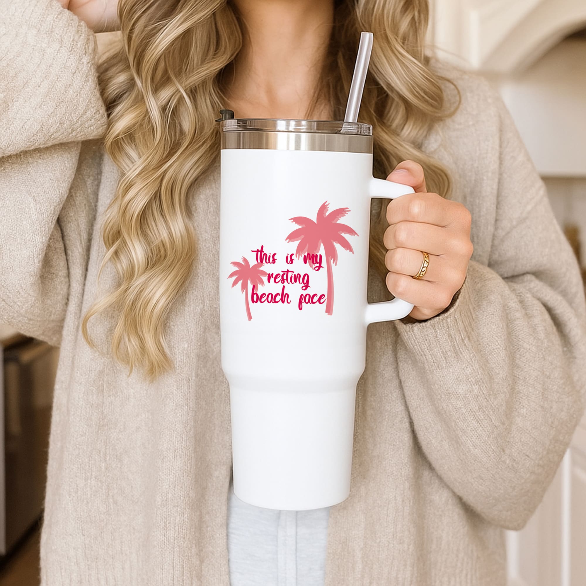 This Is My Resting Beach Face - Summer Quotes Tumbler
