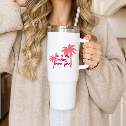 This Is My Resting Beach Face - Summer Quotes Tumbler