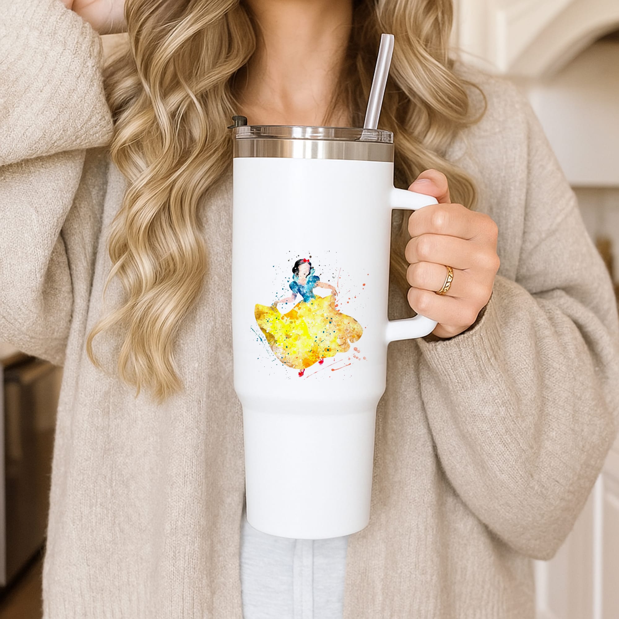 Watercolour Snow White Fairytale Tumbler