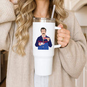 Ted Drinking Tea Tumbler 3