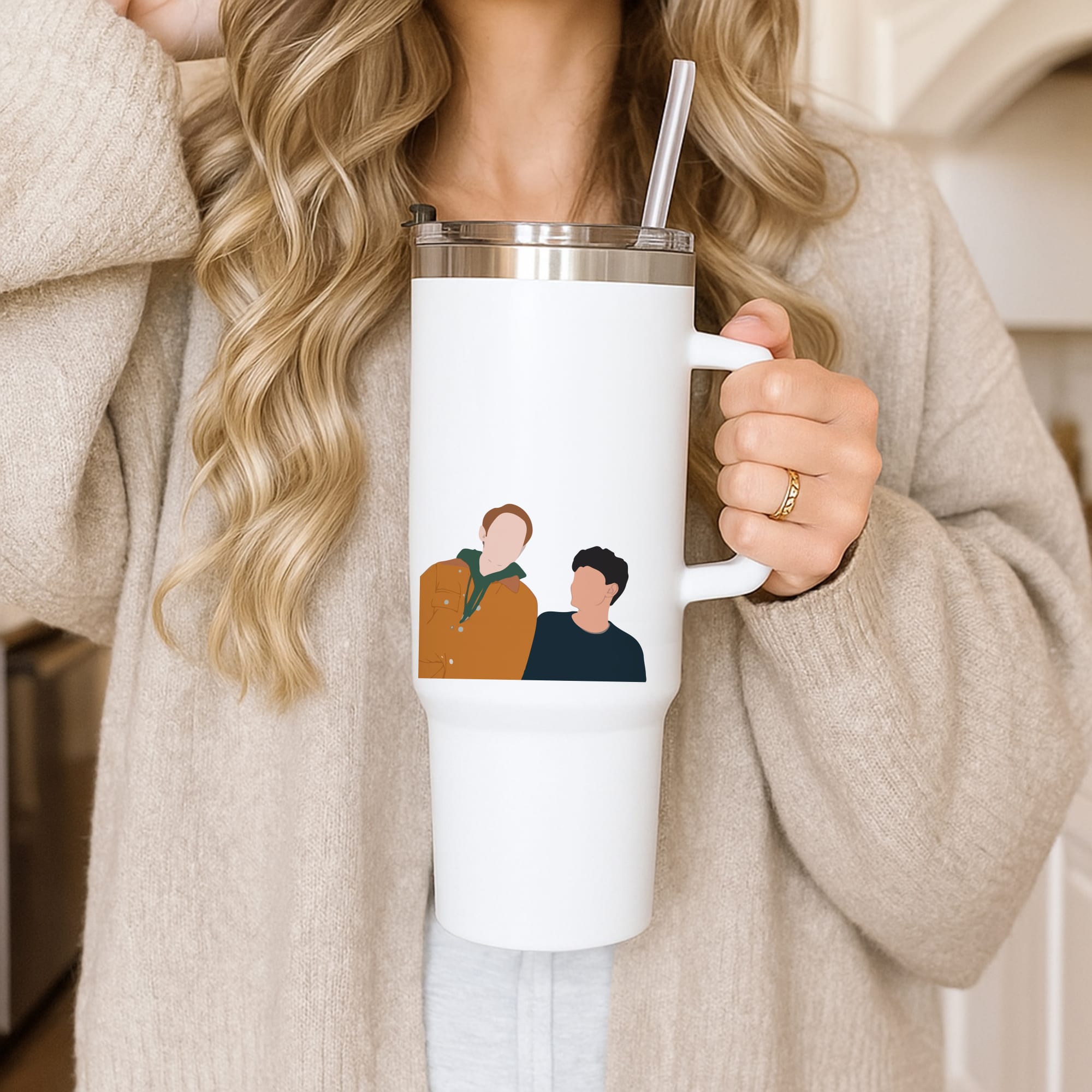 Nick And Charlie - Heart TV Tumbler