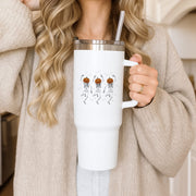 Dancing Pumpkin Skeletons Tumbler 3