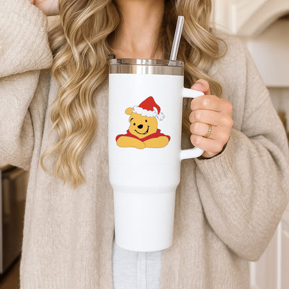 Winnie Pattern Christmas Tumbler