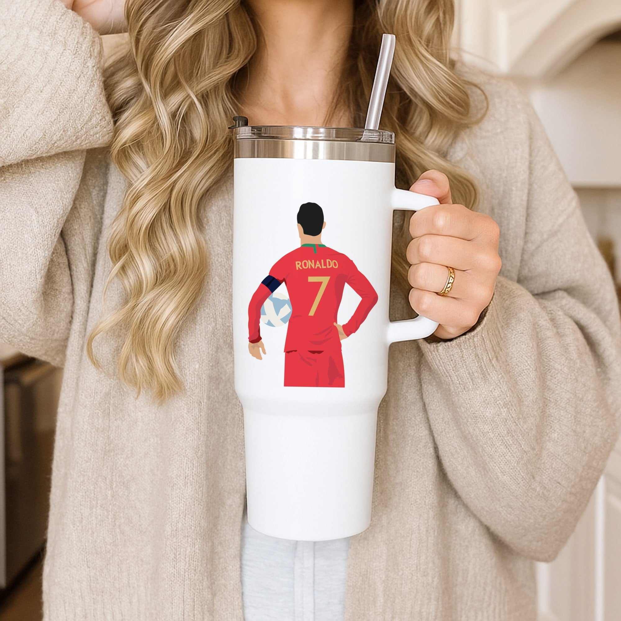 Ronaldo - Football Tumbler