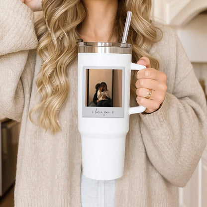 I Love You Polaroid - Personalised Couples Tumbler