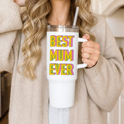 Geometric Best Mum Ever Tumbler
