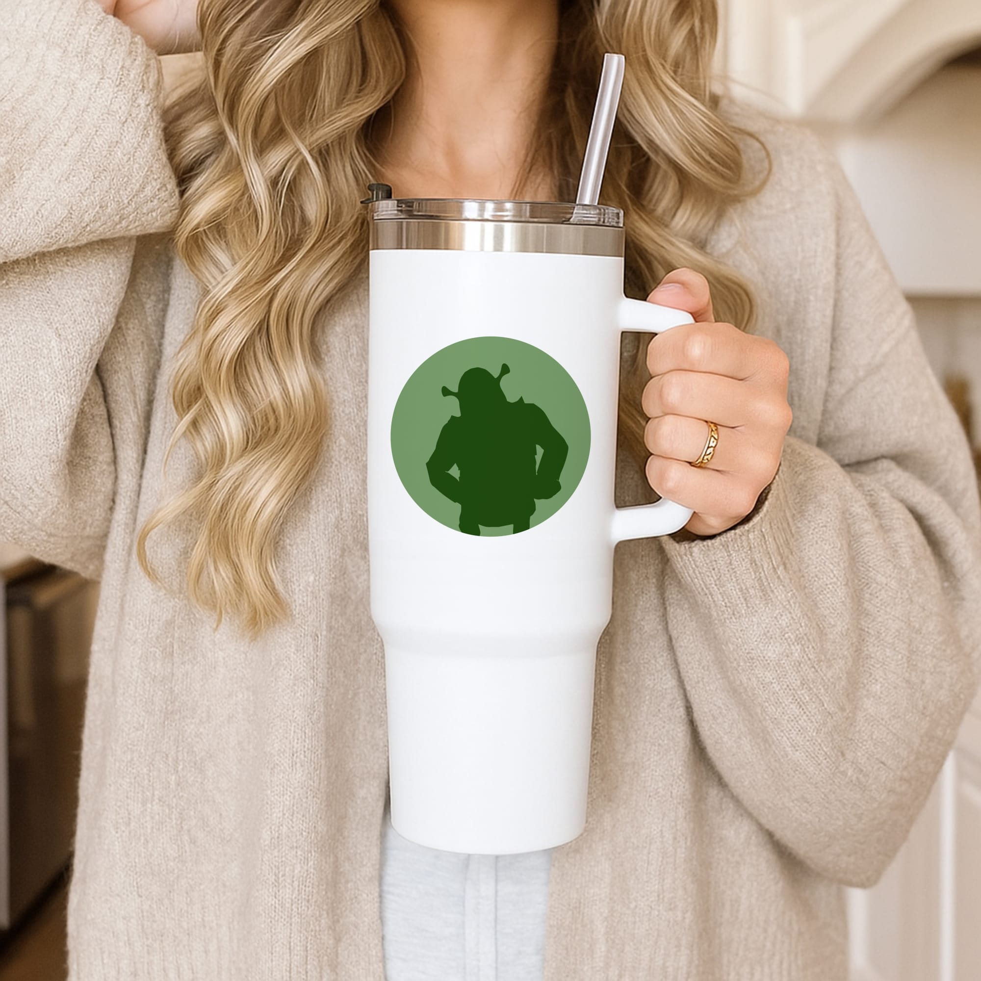 Green Ogre Outline Tumbler