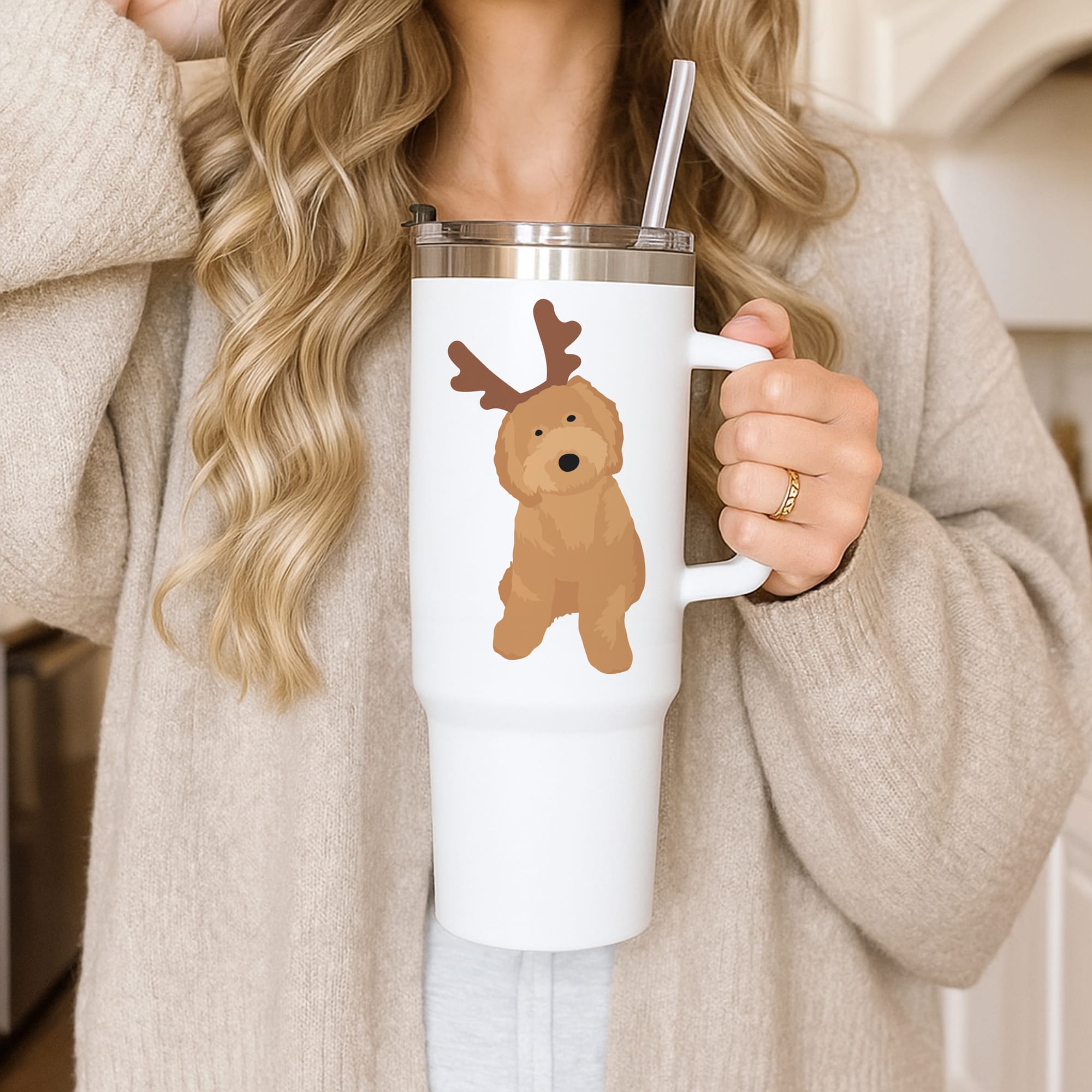 Dog Christmas Ears Tumbler