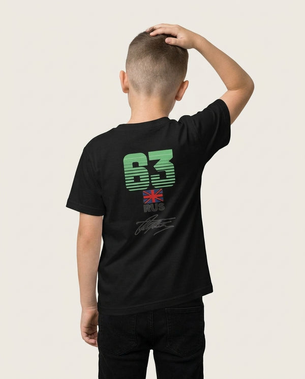 George Russel - F1 Kids T-Shirt — Black Back, worn