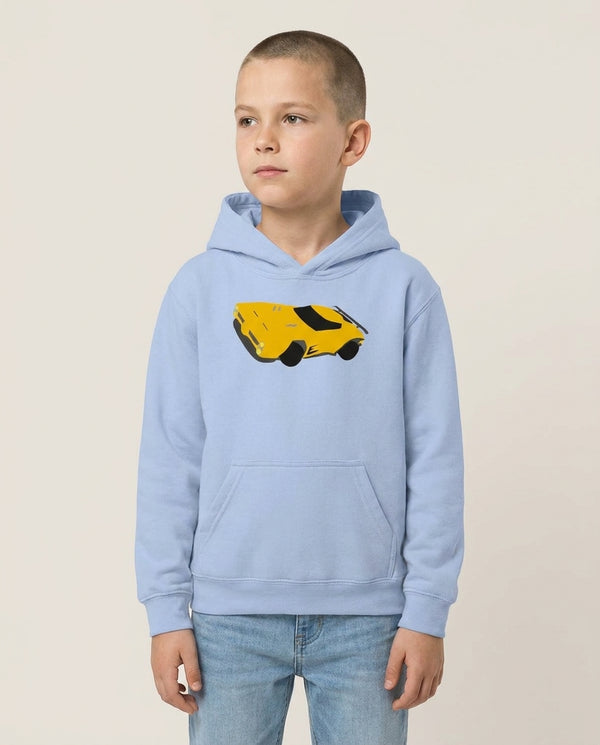 Dominus - Rocket League Kids Hoodie — Blue Front, worn