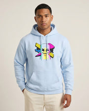 Neon Logo White Helmet DJ Hoodie 1