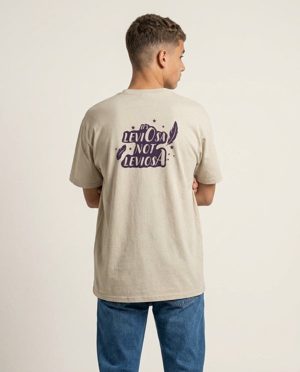 It's Leviosa T-Shirt — Sand Back, worn