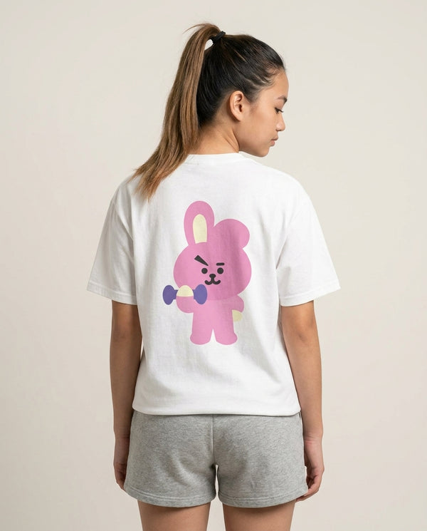 Cooky 21 - K Pop T-Shirt — White Back, worn
