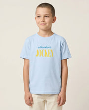 Chicken Jockey Blue Kids T-Shirt 1