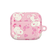 Cartoon Beagle Valentine Hearts Pattern AirPods Case 3