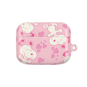 Cartoon Beagle Valentine Hearts Pattern AirPods Case 5