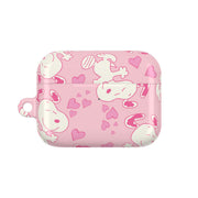 Cartoon Beagle Valentine Hearts Pattern AirPods Case 6