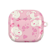 Cartoon Beagle Valentine Hearts Pattern AirPods Case 4