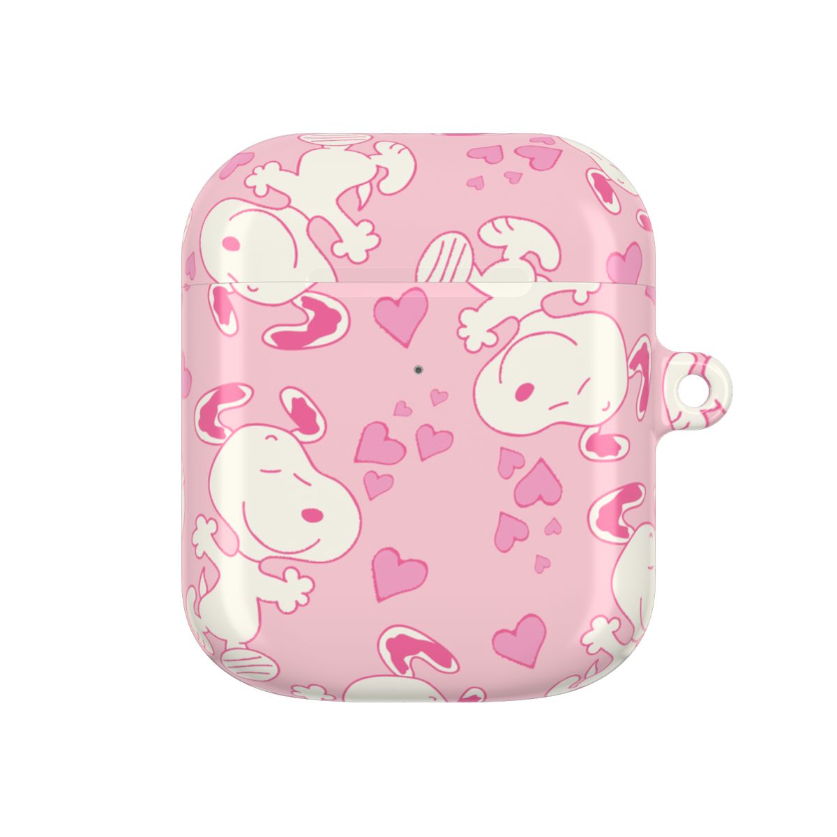 Cartoon Beagle Valentine Hearts Pattern AirPods Case