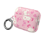 Cartoon Beagle Valentine Hearts Pattern AirPods Case 8