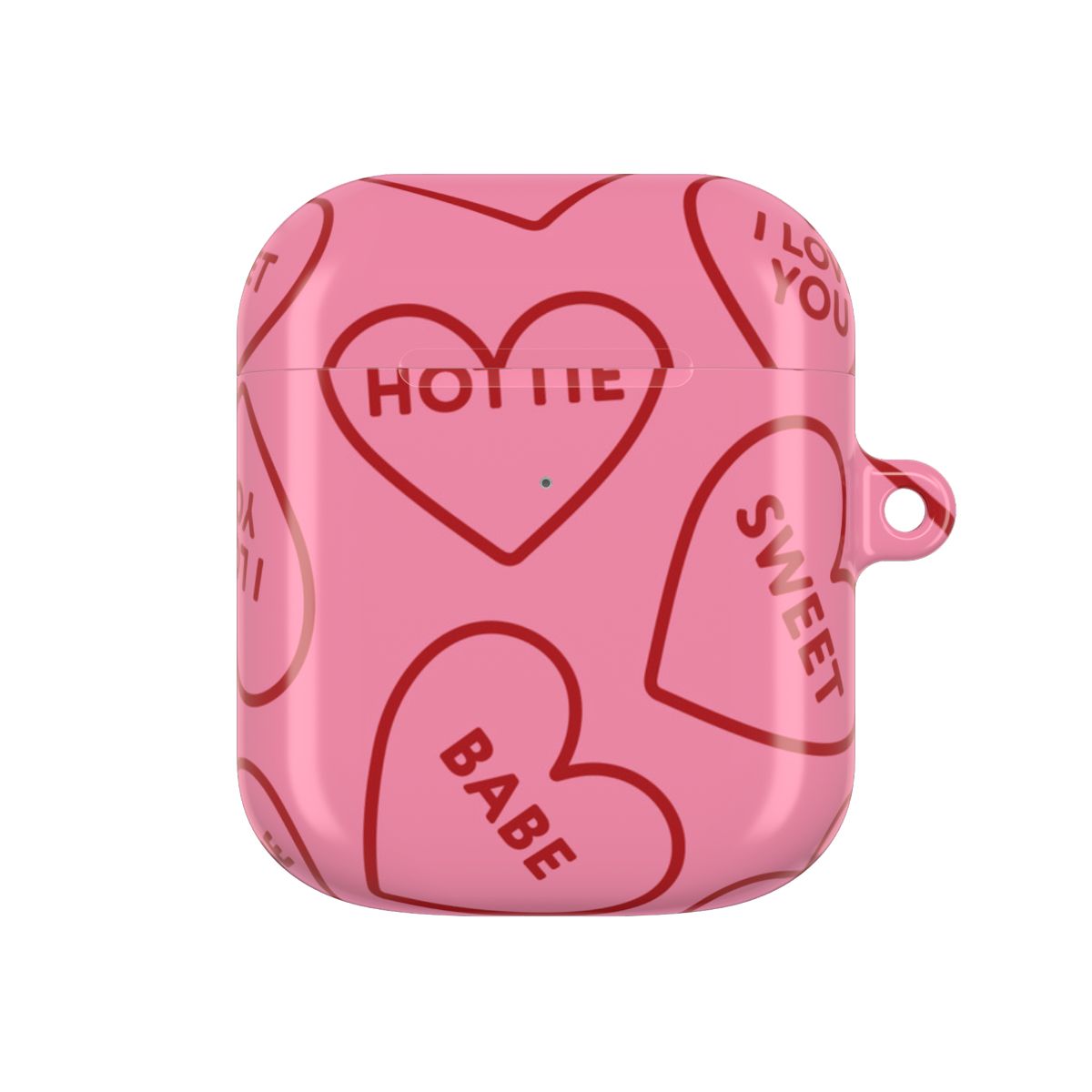 Quote Love Hearts Pattern AirPods Case