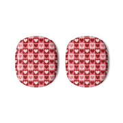 Pink Tartan Love Hearts Pattern AirPods Max Case 3