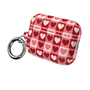 Pink Tartan Love Hearts Pattern AirPods Case 8
