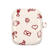 Valentines Doodles AirPods Case 1