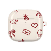 Valentines Doodles AirPods Case 4