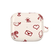 Valentines Doodles AirPods Case 3