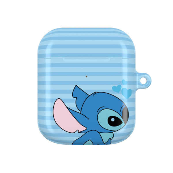 Blue Hearts Alien Blue Valentine's AirPods case — AirPods 1