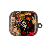 Horror Movie Sticker Collage AirPods Case 3
