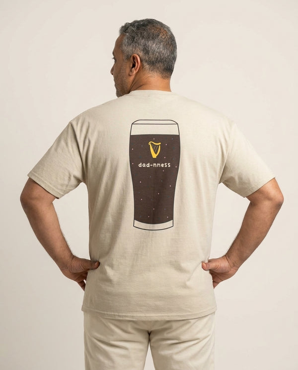 Dad-nness T-Shirt — Sand Back, worn