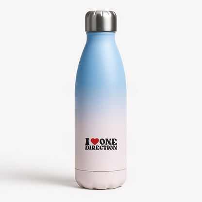I Love Direction Blue Water Bottle