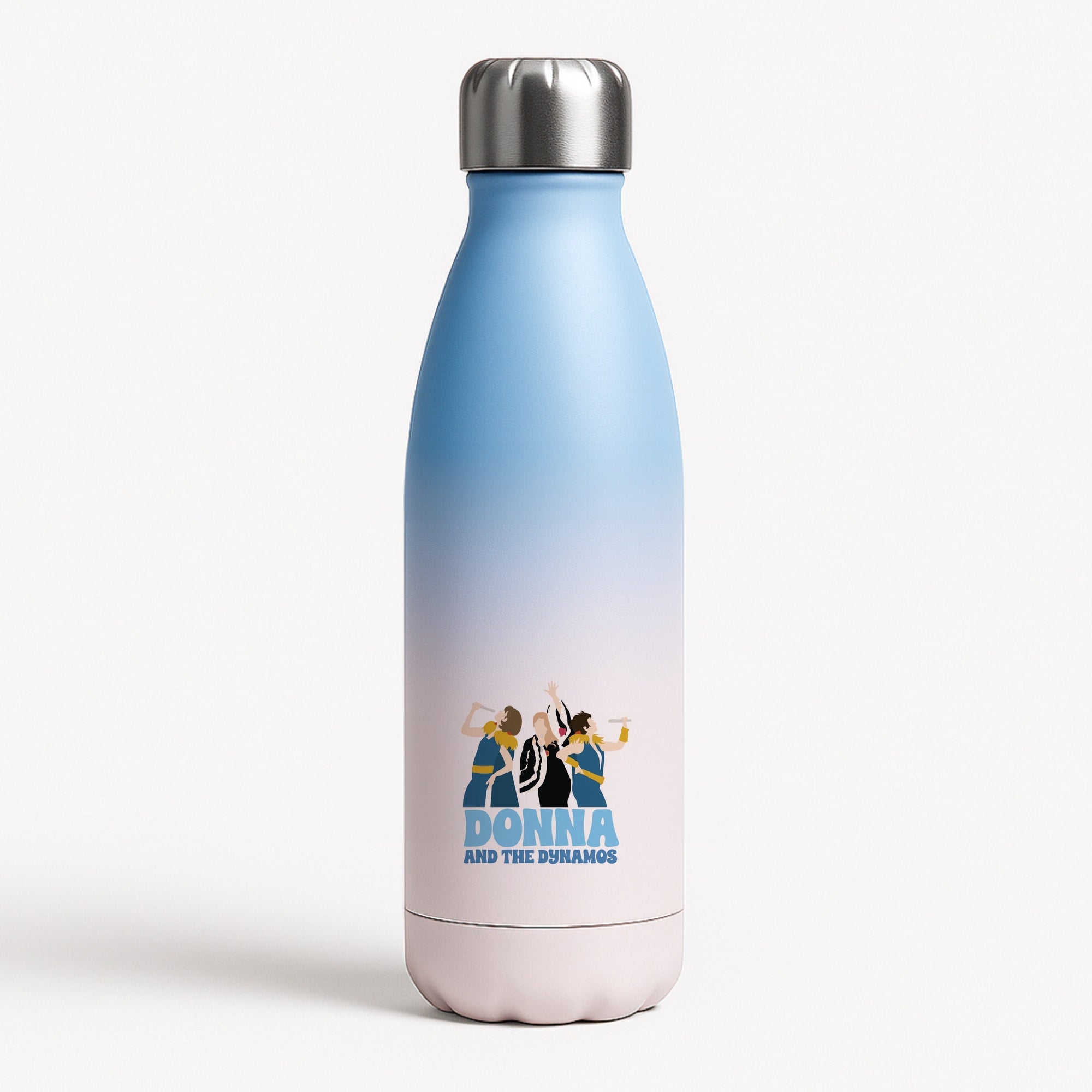 Donna And The Dynamos Blue Water Bottle