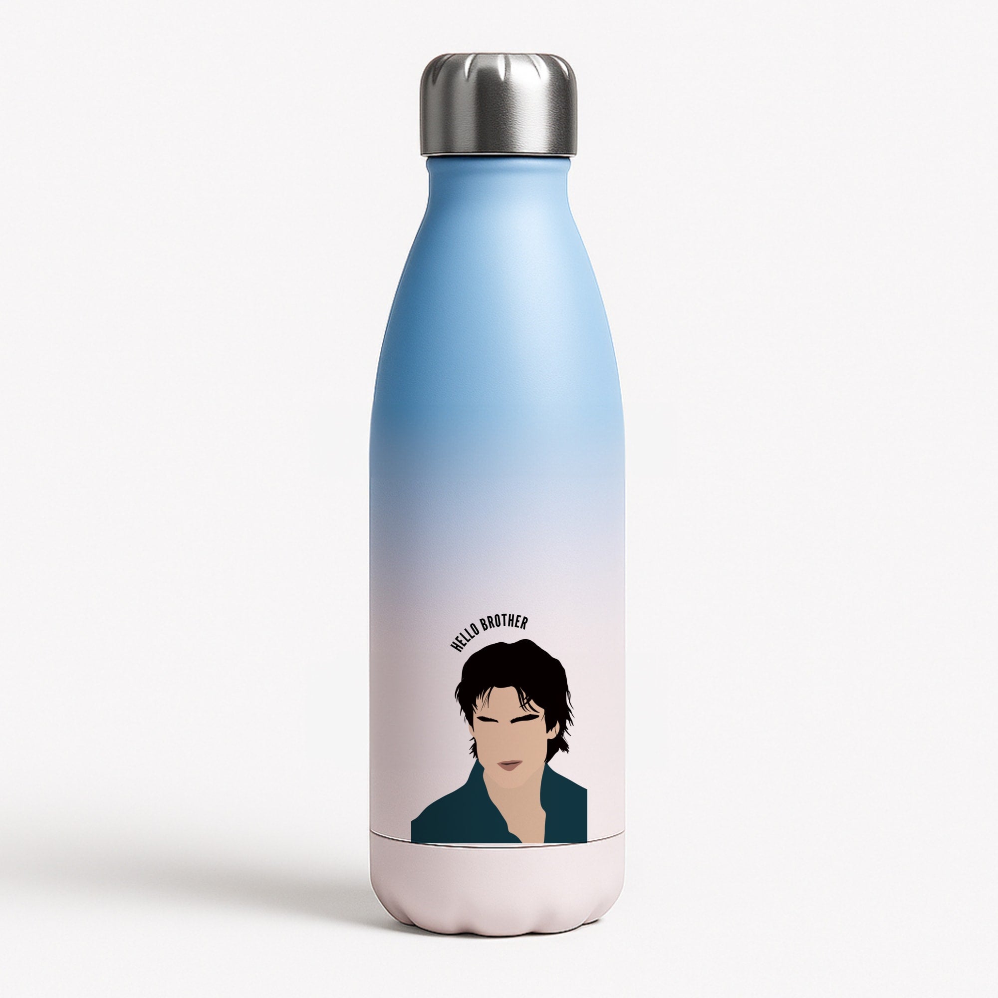 Hello Brother Cartoon - VD Blue Water Bottle