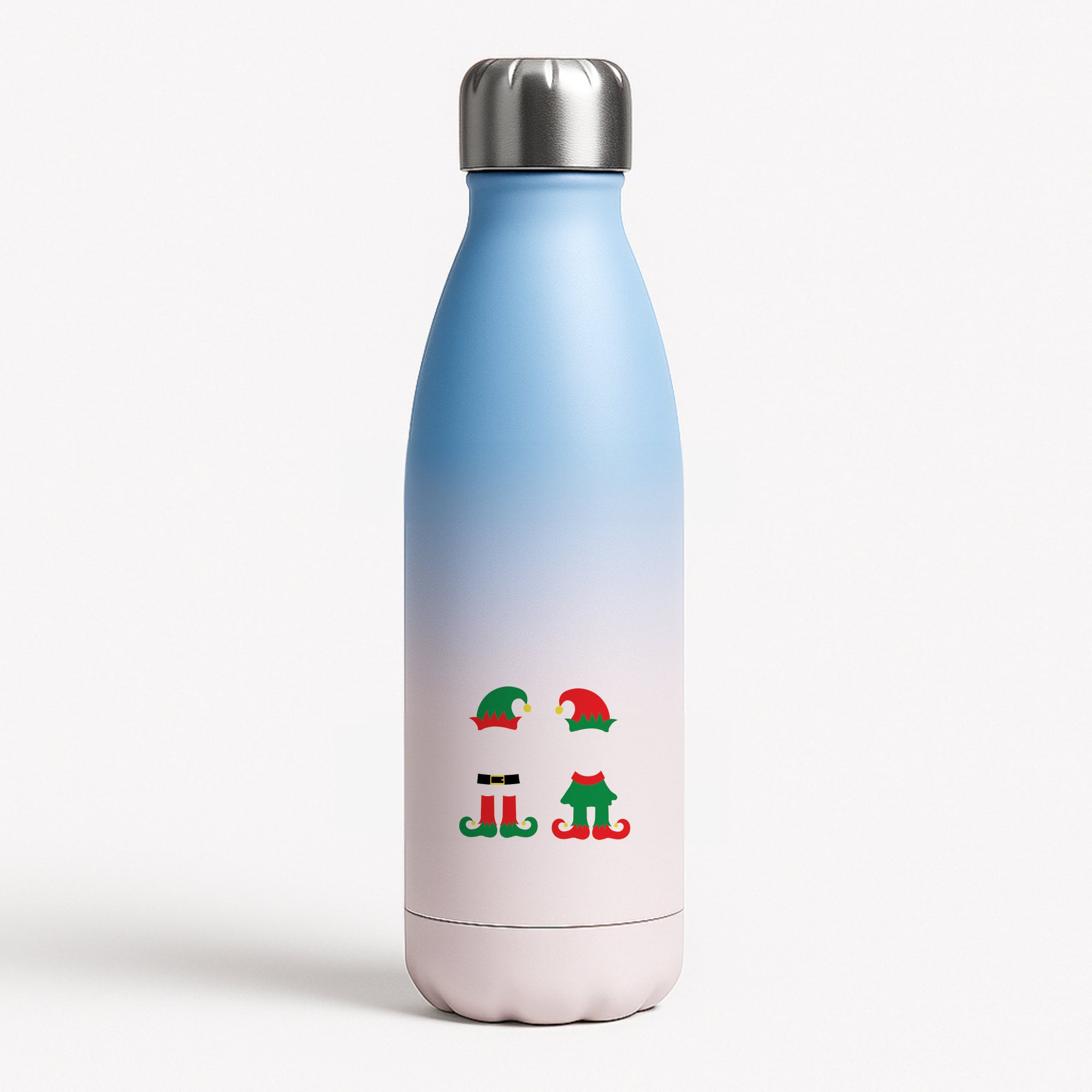 Elf Body - Christmas Blue Water Bottle