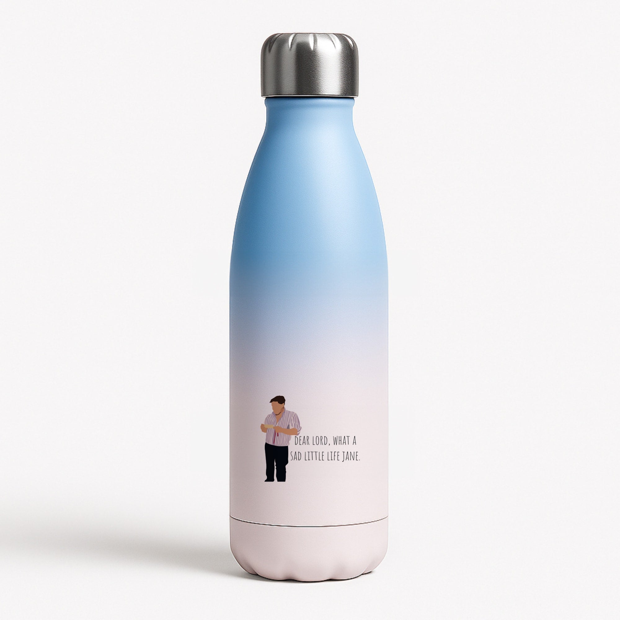 Sad Little Life Jane - British Pop Culture Blue Water Bottle
