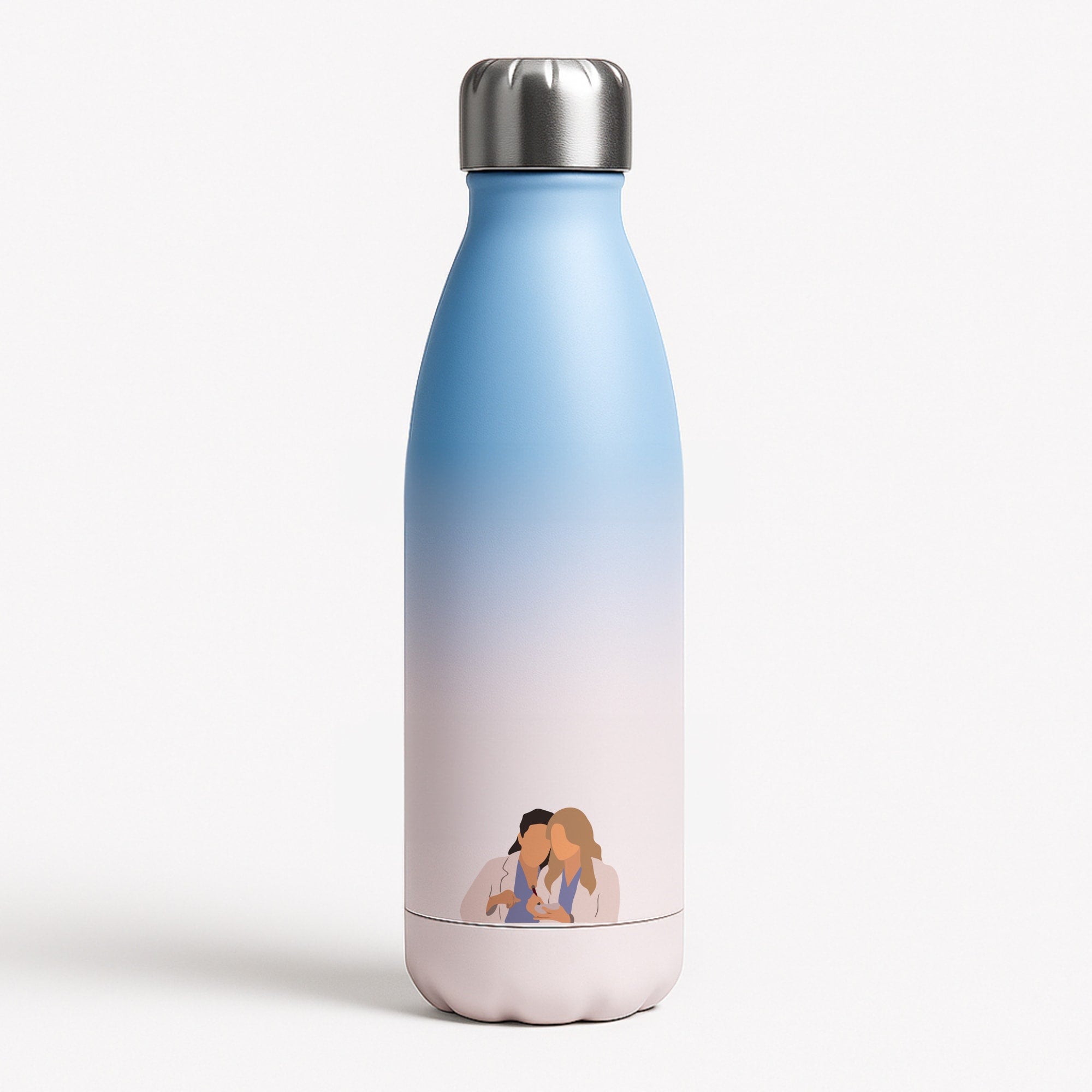 Faceless Characters - Grey's Blue Water Bottle