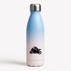Purple Motorbike - Motorbike Blue Water Bottle
