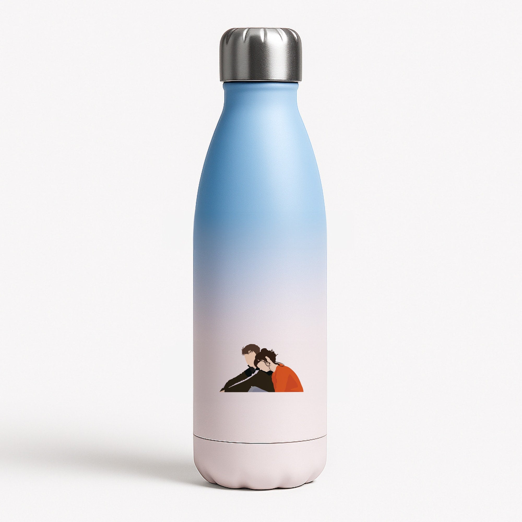 Marianne Resting On Connell Blue Water Bottle