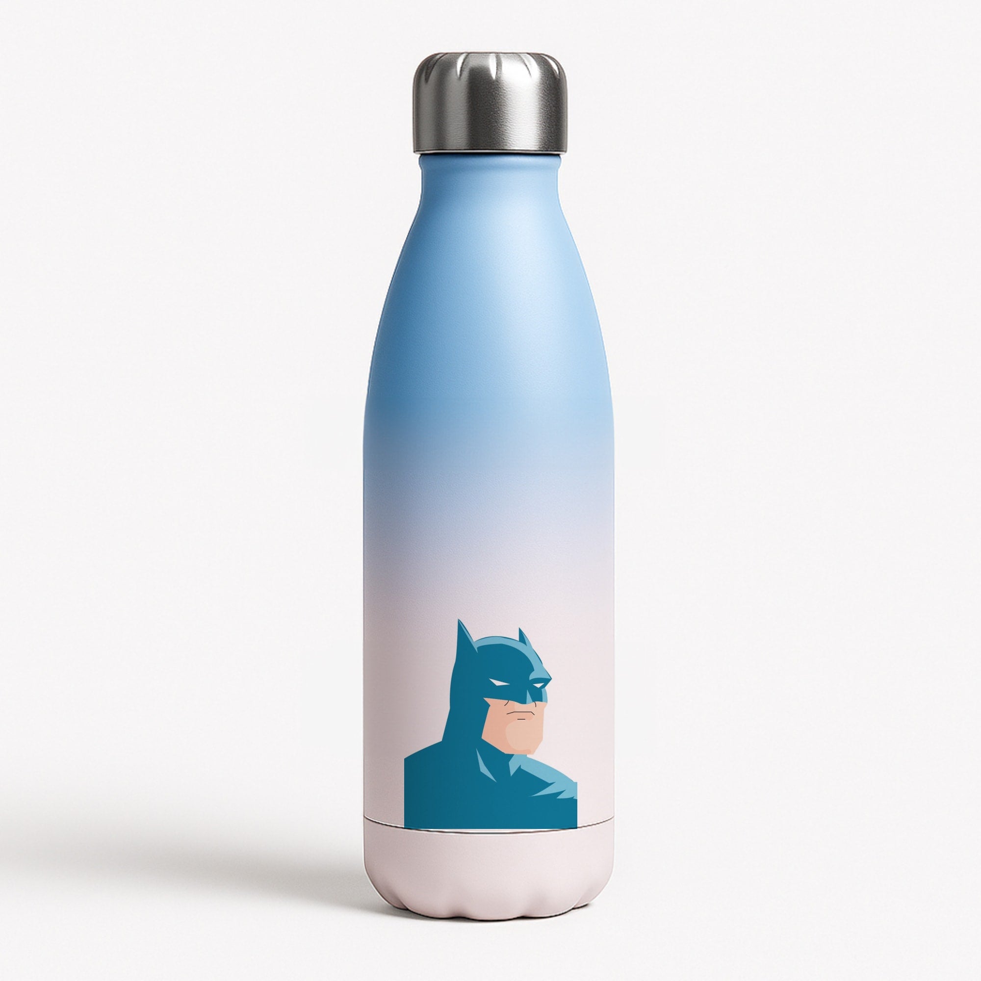 Blue Bat Superhero Blue Water Bottle